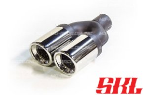 M2-80SB насадка двойная круглая 80 мм, длина 220 мм, косая, завальцованная с рюмкой