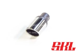 M1-90SSH насадка одинарная круглая 90 мм, длина 200 мм, супер скошеная, завальцованная пустая