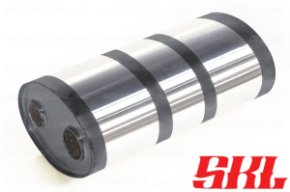 U23F38063-52 Глушитель овал. 210х145мм, длина 380мм, (1вх.63мм - 2вых.52мм, с камерой F - разносторо