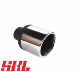 M1-100SA насадка одинарная круглая 100 мм, длина 200 мм, косая, завальцованная с перфорацией