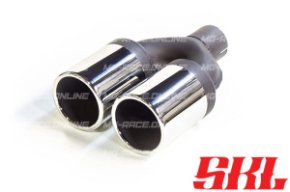 M2-90HR насадка двойная круглая 90 мм, длина 240 мм, прямая, завальцованная пустая R