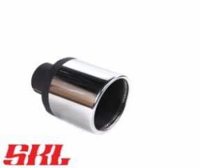 M1-120SA насадка одинарная круглая 120 мм, длина 200 мм, косая, завальцованная с перфорацией