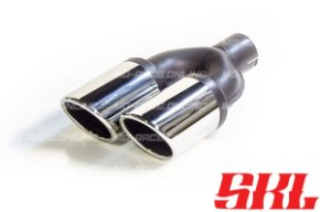 M2-80SSHL насадка двойная круглая 80 мм, длина 220 мм, супер скошенная, завальцованная пустая L