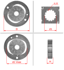 AU001ROTOR Ротор, статор и пластины насоса ГУР AUDI 100 (4A, C4) 92-94, 80 (81, 85, B2) 86