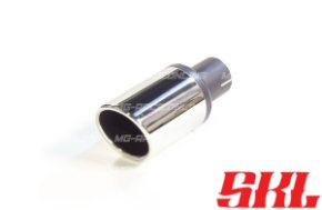 M1-90SH насадка одинарная круглая 90 мм, длина 200 мм, косая, завальцованная пустая