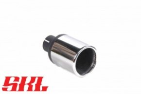 M1-100A насадка одинарная круглая 100 мм, длина 200 мм, прямая, завальцованная с перфорацией