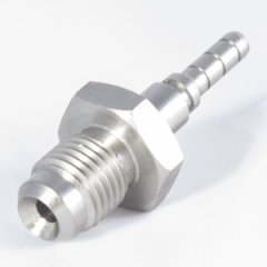 H657-03C фитинг папа, со вставкой прямой, 3/8 x 24 JIC, нержавеющая сталь